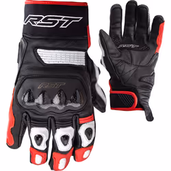 RST Freestyle II Gants de moto, noir-blanc-rouge, taille XL pour Hommes