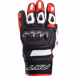 RST Freestyle II Gants de moto, noir-blanc-rouge, taille 2XL pour Hommes