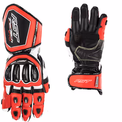 RST Tractech Evo 4 Gants de moto, noir-blanc-rouge, taille S pour Hommes