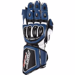 RST Tractech Evo 4 Gants de moto, blanc-bleu, taille S pour Hommes