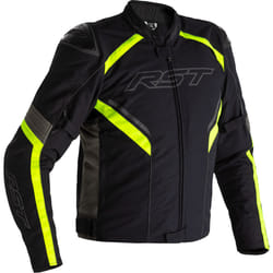 RST Sabre Airbag Moto Veste Textile, noir-gris-jaune, taille M pour Hommes