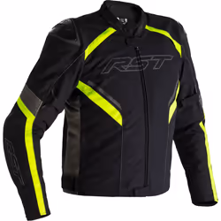 RST Sabre Airbag Moto Veste Textile, noir-gris-jaune, taille M pour Hommes