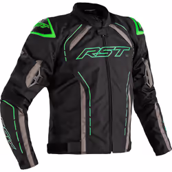RST S-1 Veste textile moto, noir-gris-vert, taille L pour Hommes