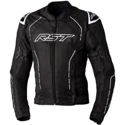 RST S1 Mesh Veste textile de moto, noir-blanc, taille L pour Hommes