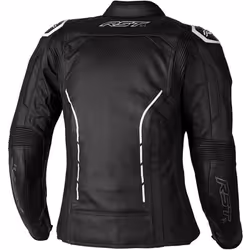RST S1 Veste en cuir de moto pour dames, noir-blanc, taille L pour Femmes