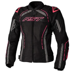 Veste moto textile femme RST S1 Mesh CE - noir/rose fluo - M