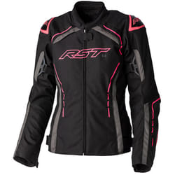 RST S-1 Mesh Veste textile de moto pour dames, noir-rose, taille XL pour Hommes