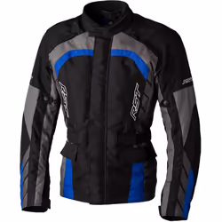 RST Alpha 5 Veste textile de moto, noir-gris-bleu, taille S pour Hommes