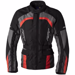 RST Alpha 5 Veste textile de moto, noir-gris-rouge, taille S pour Hommes