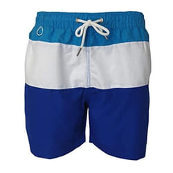 Short de bain tricolore Mariano bleu turquoise, blanc, bleu roi homme - XXL