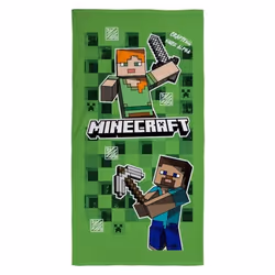 Serviette - Minecraft - Alpha - 100% coton - 140 cm x 70 cm - Lavable en machine