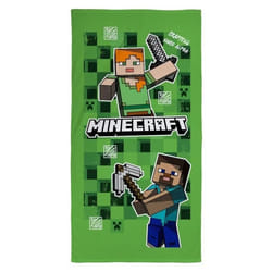 Serviette - Minecraft - Alpha - 100% coton - 140 cm x 70 cm - Lavable en machine