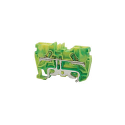 IMO - Borne de jonction à ressort 4mm² - pas 6mm - vert/jaune (terre) - type PushFit