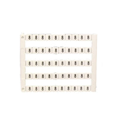Lot de 50 étiquettes de marquage blanche 5x5mm, impression '8' IMO