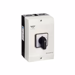 Boitier inverseur de source 4P manuel 32A pour groupe électrogène monophasé ou triphasé avec position zéro. - Livré avec cros ...