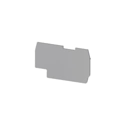 Plaque d'extrémité grise pour borne à ressort 1,5mm² type PushFit IMO