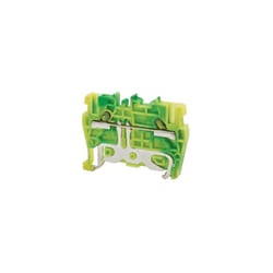 Borne de jonction à ressort 2,5mm² - pas 5mm - vert/jaune (terre) - type PushFit - IMO