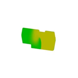 IMO - Plaque d'extrémité vert/jaune pour borne à ressort 6mm² type PushFit