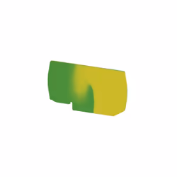 Plaque d'extrémité vert/jaune (terre) pour borne à ressort 16mm², IMO - Gamme : EPPF (Push Fit/push In) Se monte sur le côté  ...