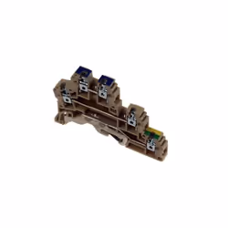 Borne de jonction à deux étages + terre beige 2.5mm², raccordement à vis, 300V, 24A, IMO - Gamme : ERT2E Bloc phase, neutre,  ...