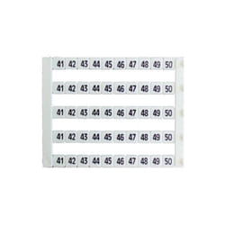 Lot de 5X10 étiquettes de marquage blanche 5x5mm, impression de 41 à 50 IMO