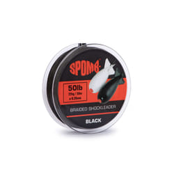 Fox Spomb Braided Shockleader Spomb Braided leader 22kg - 50lb Black pour la Pêche à la Carpe
