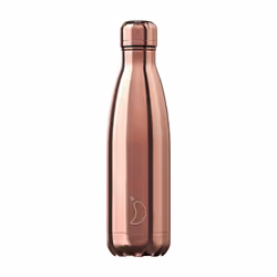 Chilly's Chrome Edition B500CHRGO, 500 ml, Utilisation quotidienne, Or rose, Acier inoxydable, 24 h, 12 h