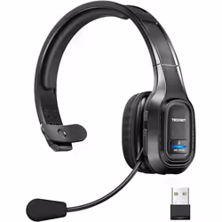 Casque Bluetooth sans Fil avec MicroRéduction du Bruit Casque Audio 55 Heures dautonomie pour PC Portable OrdinateurCentre da