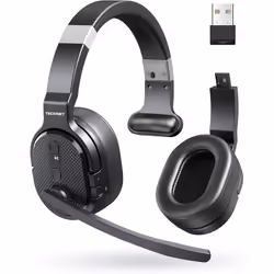 TECKNET Casque Bluetooth sans Fil avec MicroCasque sans Fil Simple et Double Oreille avec 3 Modes de Musique EQCasque Anti Br ...