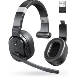 TECKNET Casque Bluetooth sans Fil avec MicroCasque sans Fil Simple et Double Oreille avec 3 Modes de Musique EQCasque Anti Brui