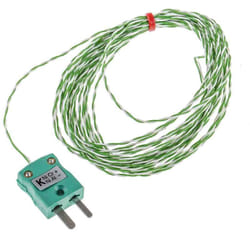 Rs Pro - Thermocouple type k ø 1/0.2mm, l 5m, +260°C max à Fiche mâle miniature ( Prix pour 1 )