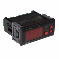 Type de sortie = Relais, SSR Tension d'alimentation = 230 V c.a. Taille = 77 x 35mm Nombre d'entrées = 1 Nombre de sorties =  ...