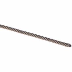 Type = Câble Matériau = Acier inoxydable Diamètre = 1,5 mm Ame = Fil de fer Charge d'utilisation = 26kg Longueur = 100m Câble ...