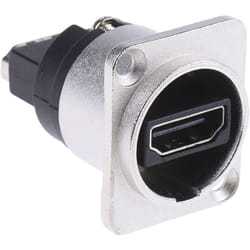 Rs Pro - Connecteur hdmi traversant Femelle Enfichable 2 voies Droit ( Prix pour 1 )