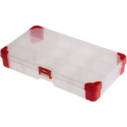 Hauteur = 30mm Largeur = 200mm Profondeur = 110mm Compartiments ajustables = Non Couvercle transparent = Oui Matériau = Polyp ...