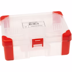 Hauteur = 60mm Largeur = 170mm Profondeur = 130mm Compartiments ajustables = Non Couvercle transparent = Oui Matériau = Polyp ...