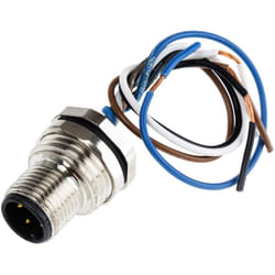 Connecteur pré-câblé Rs Pro 4 conducteurs , M12 Mâle, 1m ( Prix pour 1 )