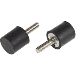 Plot antivibratoire mâle RS PRO M6 Ø 20mm capacité 13.97kg ( Prix pour Sachet de 8 )