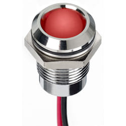Rs Pro - Voyant led lumineux Rouge dia. 14mm, 24V c.c., IP67 ( Prix pour 1 )
