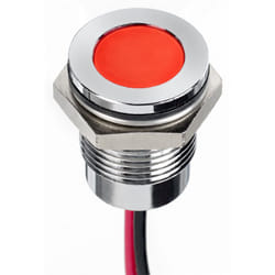 Rs Pro - Voyant led lumineux Rouge dia. 14mm, 220V c.a., IP67 ( Prix pour 1 )