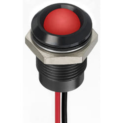 Rs Pro - Voyant led lumineux Rouge dia. 14mm, 220V c.a., IP67 ( Prix pour 1 )