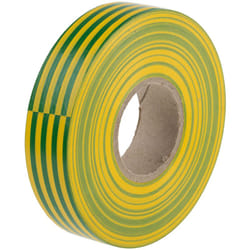 Ruban isolant RS PRO en PVC Vert, Jaune 33m x 19mm x 0.13mm ( Prix pour 1 )