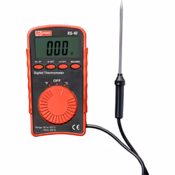 Mesure de température absolue maximum = +200 °C, +392 °F Type de thermomètre = Filaire Précision optimale = ±2 °C, ±4 °F Nomb ...