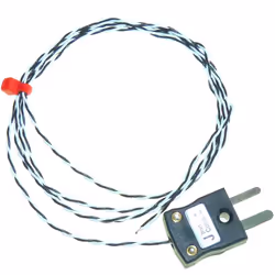 Type de thermocouple = J Diamètre de la sonde = 0.3mm Longueur de la sonde = 2m Température maximum détectée = +250°C Type de ...
