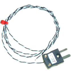 Rs Pro - Thermocouple type j ø 0.3mm, l 2m, +250°C max à Fiche mâle miniature ( Prix pour 1 )