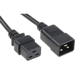 Câble d'alimentation, Noir, Connecteur C19, CEI vers C20, CEI, 1.5m ( Prix pour 1 )