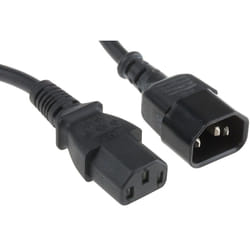 Câble d'alimentation, Noir, Connecteur C13, iec vers C14, cei, 500mm ( Prix pour 1 )