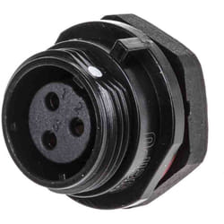 Rs Pro - Connecteur 3 contacts, Montage panneau, raccordement a souder ( Prix pour 1 )