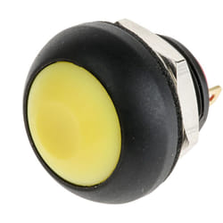 Rs Pro - Bouton-poussoir, Momentané, led Jaune, 100 mA (50 v c.c.), 125 mA (125 v c.a.), 200 mA (250 v c.a.), 200 mA ( Prix pour 1 )