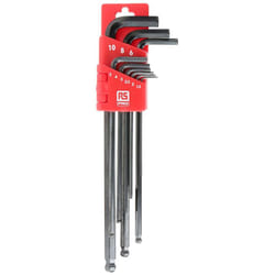 Rs Pro - Jeu de clés Allen en l 1.5mm Métrique Tête sphérique 9 pièces , Bras Extra longues ( Prix pour 1 )